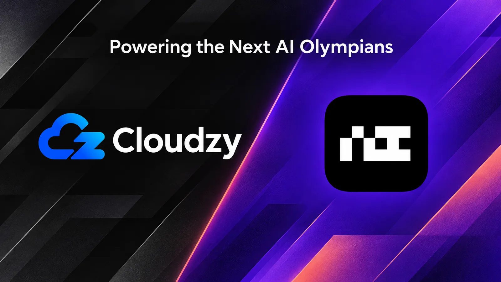 Cloudzy and SOTA logos side by side under the headline Powering the Next AI Olympians